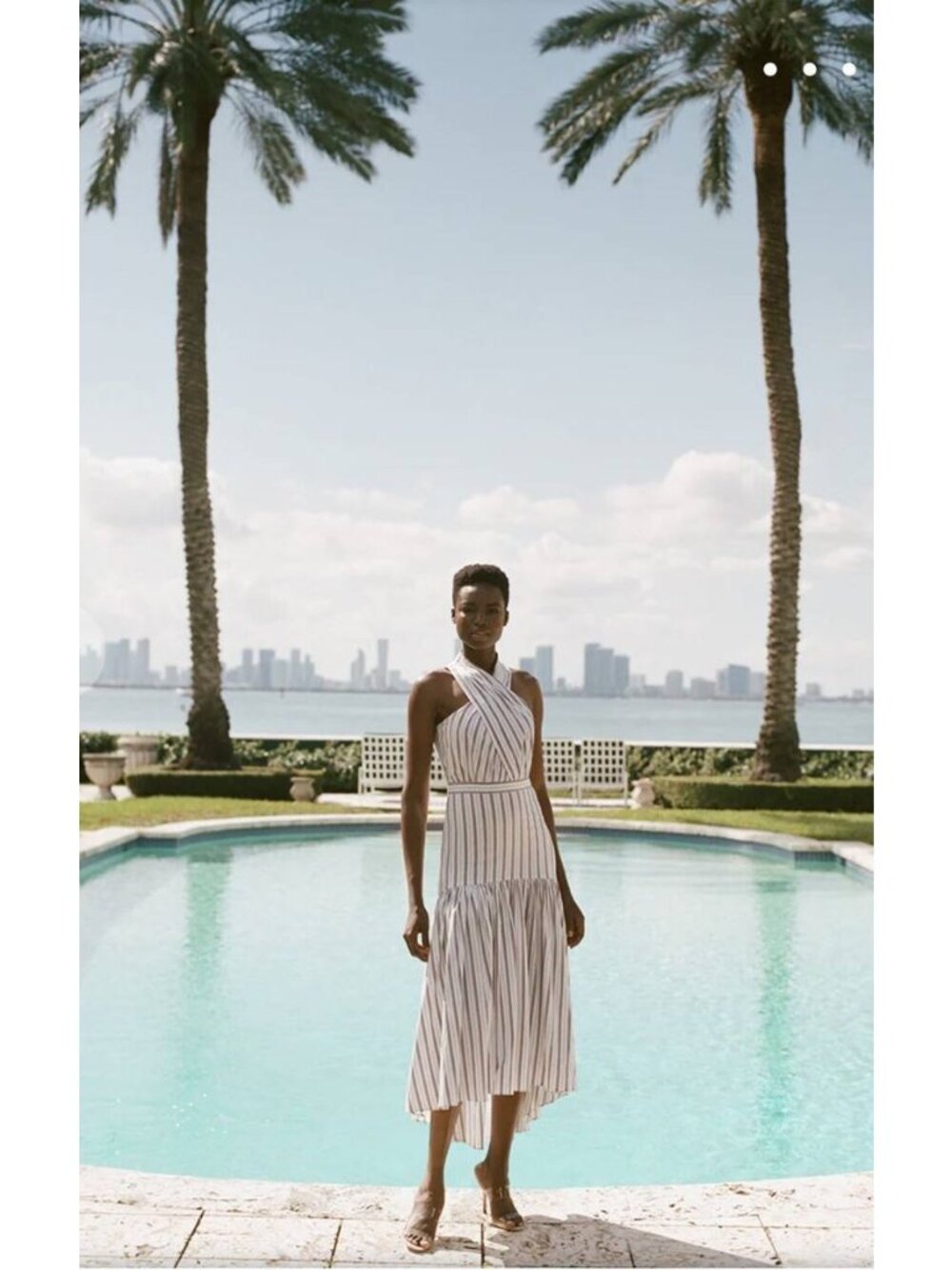 Veronica Beard Radley Halter Dress in Off white Multi Size 2 - Picture 2 of 9